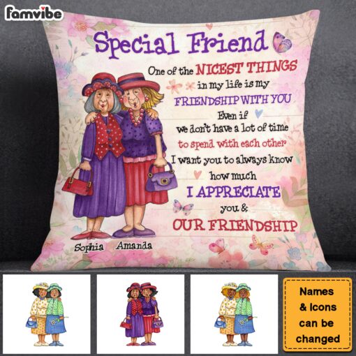 Personalized Gift For Friends I Appreciate You And Our Friendship�Pillow