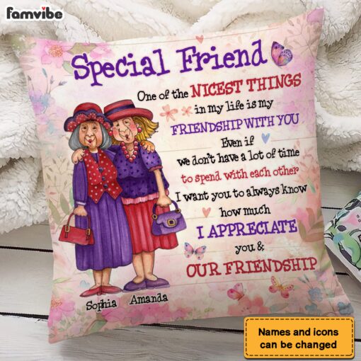 Personalized Gift For Friends I Appreciate You And Our Friendship�Pillow