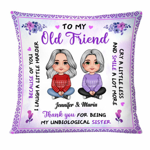 Personalized Gift For Friends Laugh A Little Harder Pillow