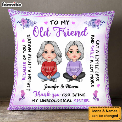 Personalized Gift For Friends Laugh A Little Harder Pillow