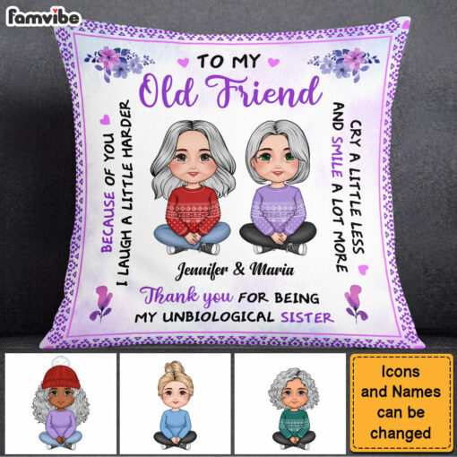 Personalized Gift For Friends Laugh A Little Harder Pillow