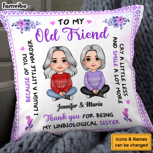 Personalized Gift For Friends Laugh A Little Harder Pillow