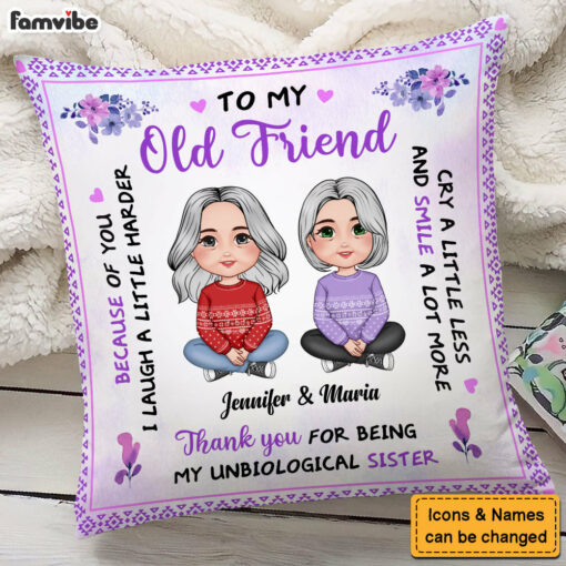 Personalized Gift For Friends Laugh A Little Harder Pillow