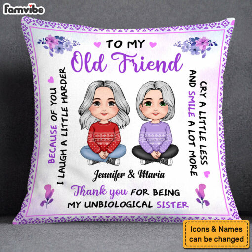 Personalized Gift For Friends Laugh A Little Harder Pillow