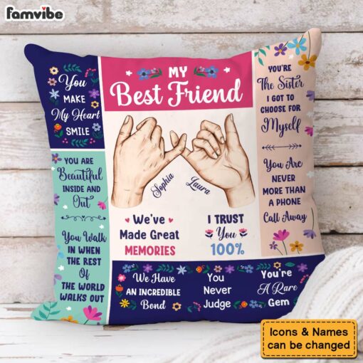 Personalized Gift For Friends My Forever Friend Pillow