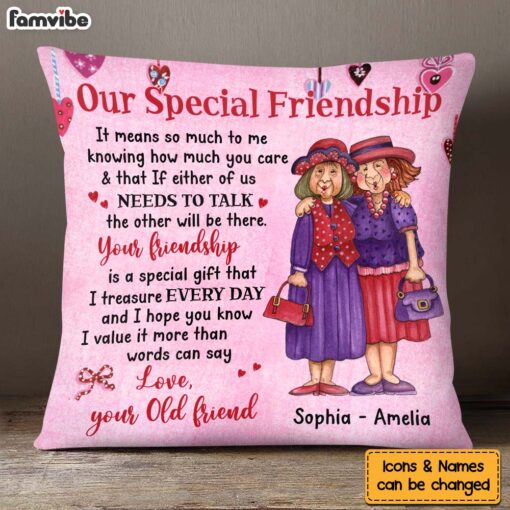 Personalized Gift For Friends Our Friendship Pillow