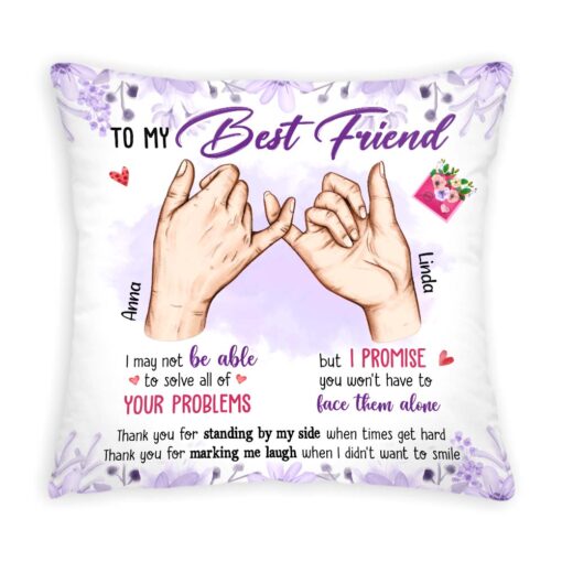 Personalized Gift For Friends Promise Hands Pillow