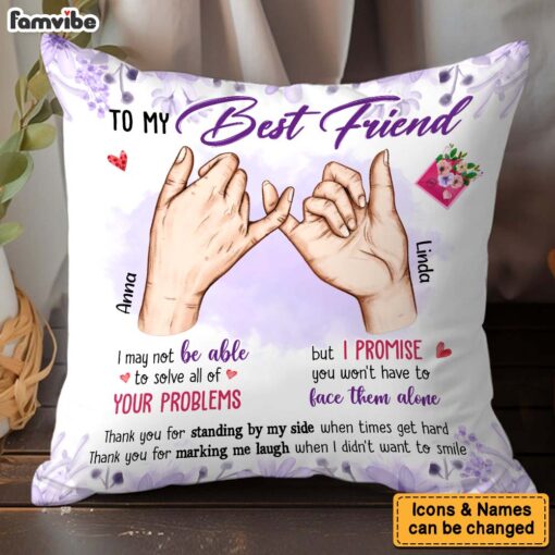 Personalized Gift For Friends Promise Hands Pillow