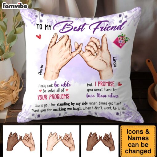 Personalized Gift For Friends Promise Hands Pillow