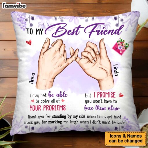 Personalized Gift For Friends Promise Hands Pillow