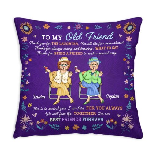 Personalized Gift For Friends Sister Thank You For Pillow