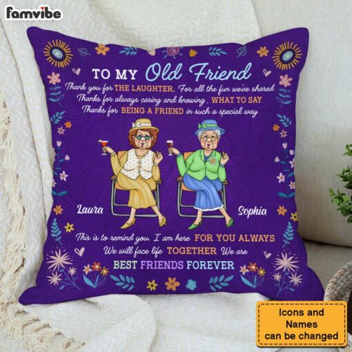 Personalized Gift For Friends Sister Thank You For Pillow