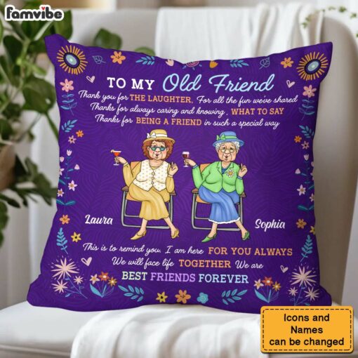 Personalized Gift For Friends Sister Thank You For Pillow