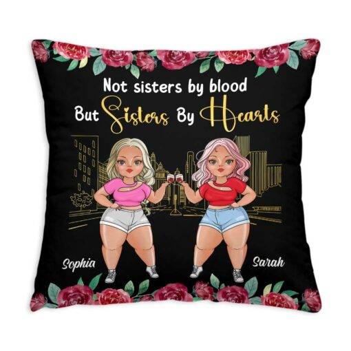 Personalized Gift For Friends Sisters By Hearts Pillow