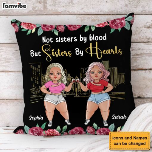 Personalized Gift For Friends Sisters By Hearts Pillow