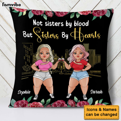 Personalized Gift For Friends Sisters By Hearts Pillow