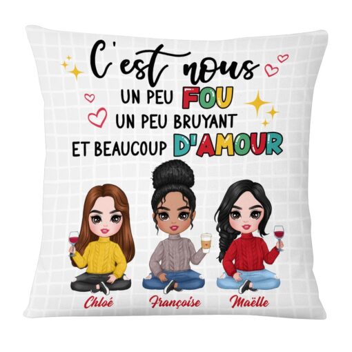 Personalized Gift For Friends Sisters French Pillow