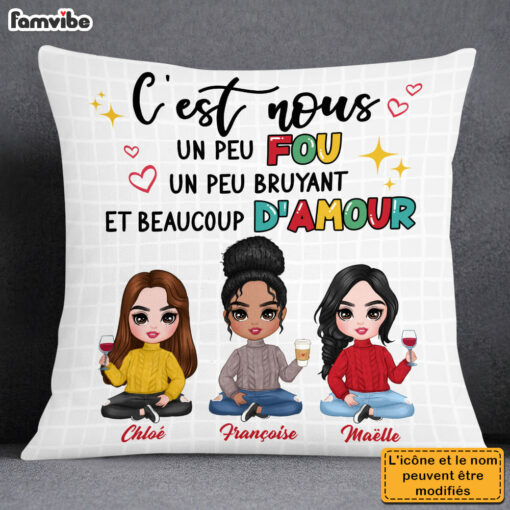 Personalized Gift For Friends Sisters French Pillow