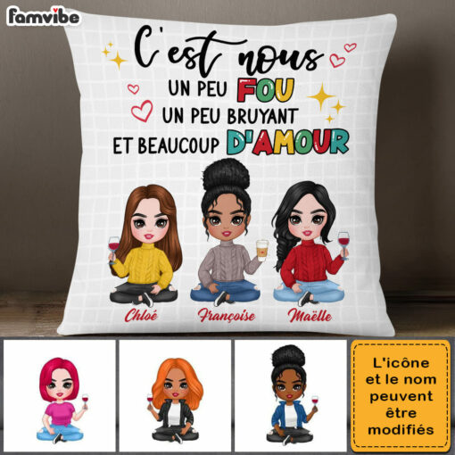 Personalized Gift For Friends Sisters French Pillow