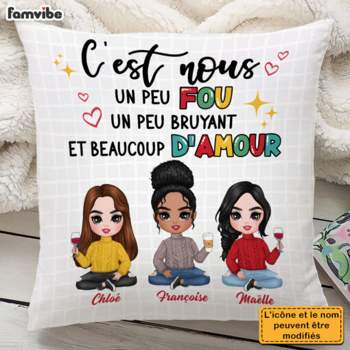 Personalized Gift For Friends Sisters French Pillow