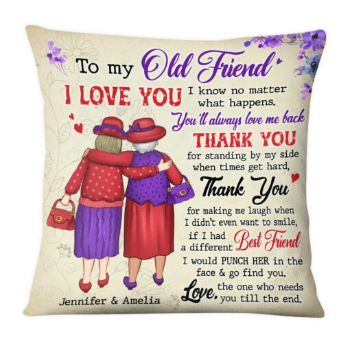 Personalized Gift For Friends Thank You For Standing By My Side Pillow