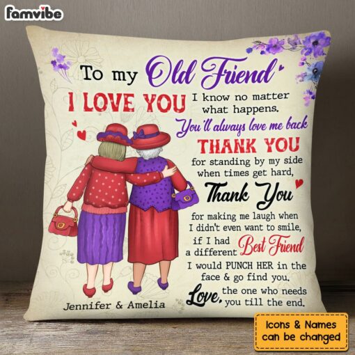 Personalized Gift For Friends Thank You For Standing By My Side Pillow