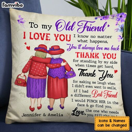 Personalized Gift For Friends Thank You For Standing By My Side Pillow