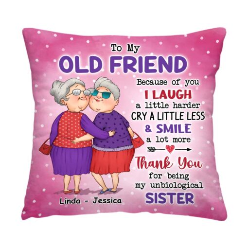 Personalized Gift For Friends Thank You Pillow