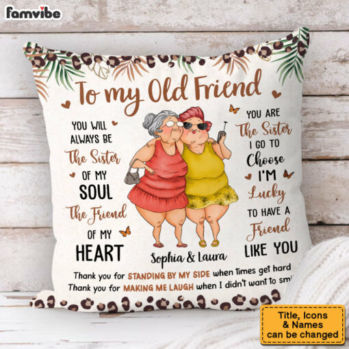 Personalized Gift For Friends The Sister of My Soul Pillow