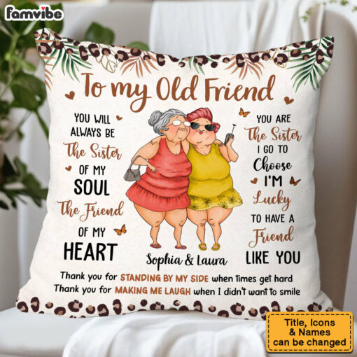 Personalized Gift For Friends The Sister of My Soul Pillow