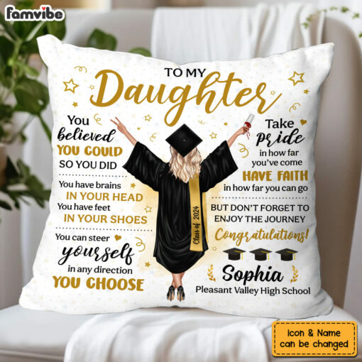 Personalized Gift For Graduation You Believed You Could So You Did Pillow