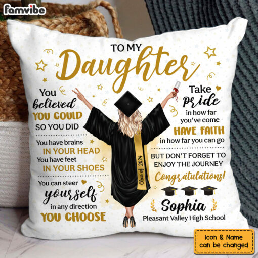 Personalized Gift For Graduation You Believed You Could So You Did Pillow