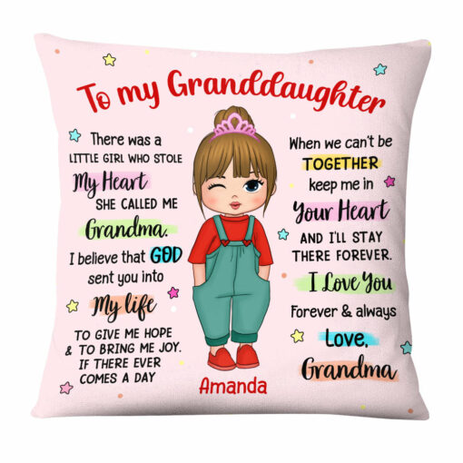 Personalized Gift For Granddaughter A Girl Who Stole My Heart Pillow