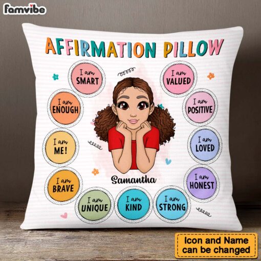 Personalized Gift For Granddaughter Affirmation I Am Kind Pillow