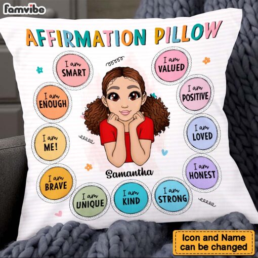 Personalized Gift For Granddaughter Affirmation I Am Kind Pillow