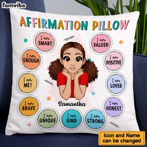 Personalized Gift For Granddaughter Affirmation I Am Kind Pillow