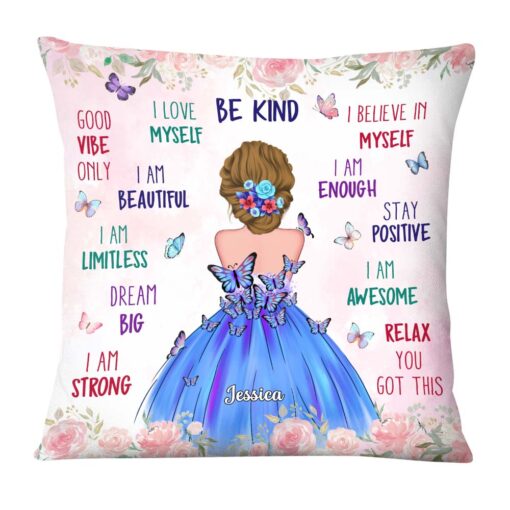 Personalized Gift For Granddaughter Affirmation I Love Myself Pillow