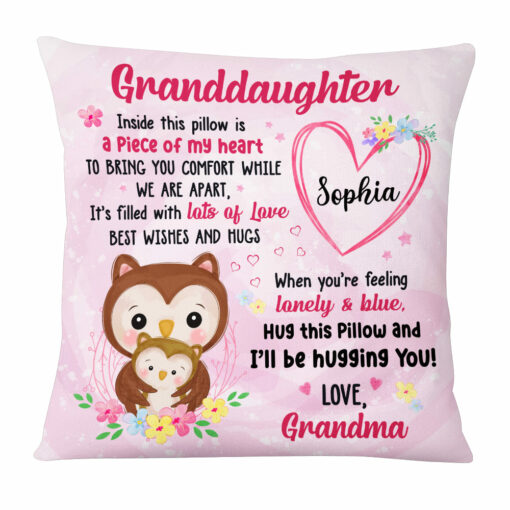 Personalized Gift For Granddaughter Animals My Love Inside This Pillow