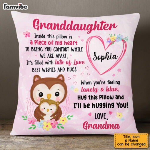 Personalized Gift For Granddaughter Animals My Love Inside This Pillow