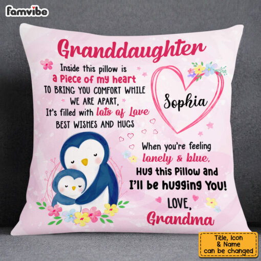 Personalized Gift For Granddaughter Animals My Love Inside This Pillow