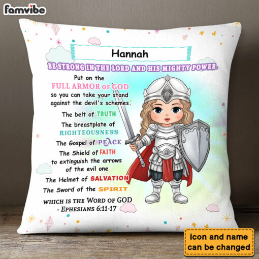 Personalized Gift For Granddaughter Armor Of God Pillow