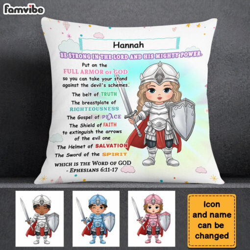 Personalized Gift For Granddaughter Armor Of God Pillow