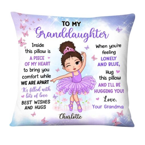 Personalized Gift For Granddaughter Ballet Theme Pillow