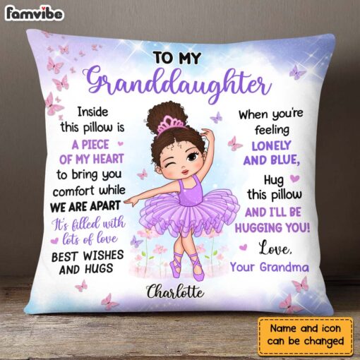 Personalized Gift For Granddaughter Ballet Theme Pillow