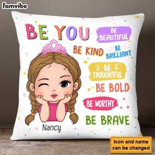 Personalized Gift For Granddaughter Be You Affirmations Pillow