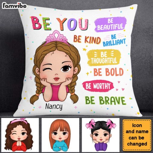 Personalized Gift For Granddaughter Be You Affirmations Pillow