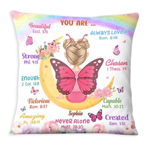 Personalized Gift For Granddaughter Butterfly Fairy On The Moon You Are Pillow