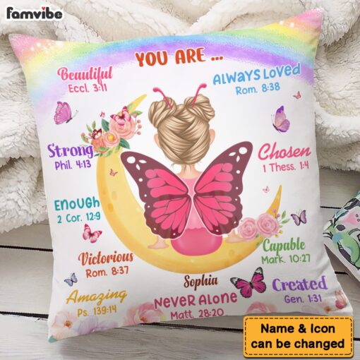 Personalized Gift For Granddaughter Butterfly Fairy On The Moon You Are Pillow