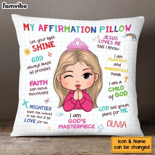 Personalized Gift For Granddaughter Christian Affirmation Pillow