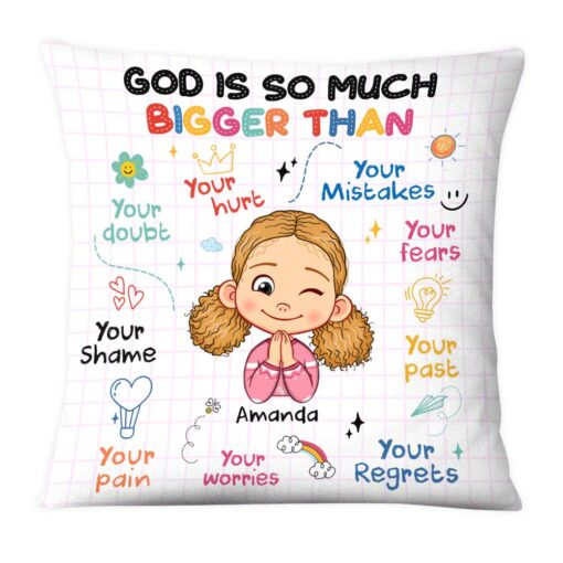 Personalized Gift For Granddaughter Christian God Is So Much Bigger Pillow